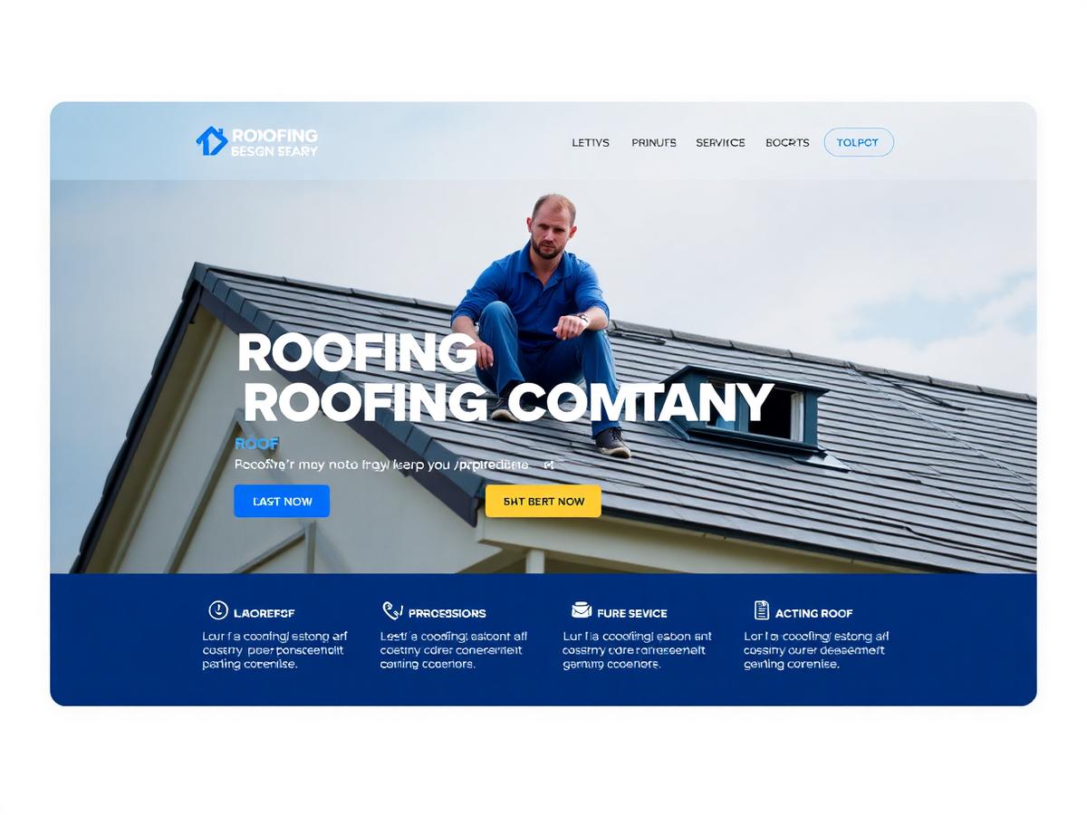 Desktop preview of the Summit Peak Roofing website